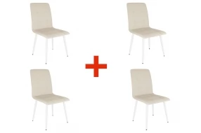 Набор стульев Мартин (4 шт.) (беж (экокожа)/белый)