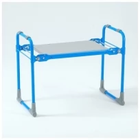 Скамейка-Перевертыш садовая складная 56х30х42,5 см, голубая, макс. нагрузка 100 кг