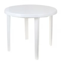 Стол круглый, размер 90x90x75 см, цвет белый